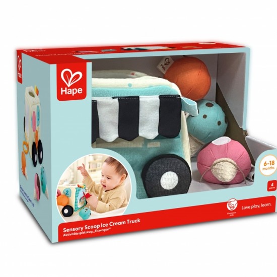 Мека сензорна играчка, Камион за сладолед - Hape
