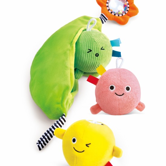 Комплект меки сензорни играчки, Грахчета - Hape