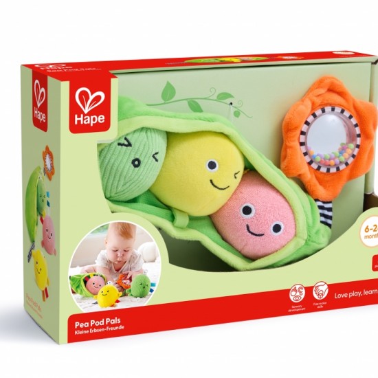 Комплект меки сензорни играчки, Грахчета - Hape