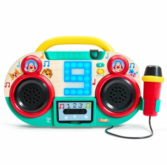 Интерактивна играчка: Pixelz, Радиокасетофон с микрофон - Hape