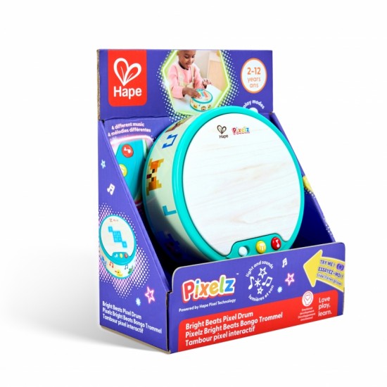 Интерактивна играчка: Pixelz, Сензорен барабан - Hape
