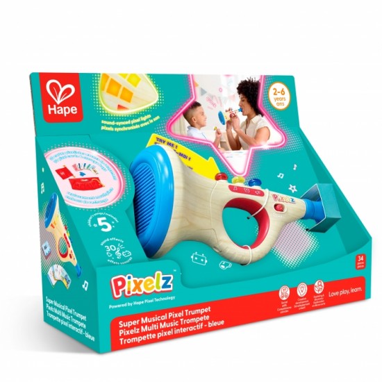 Интерактивна играчка: Pixelz, Супер музикален тромпет - Hape